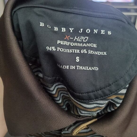 Bobby Jones X-H20 Performance Golf  Collard Shirt Men's Size Small Brown Gold - Picture 6 of 7